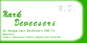 mark devecseri business card